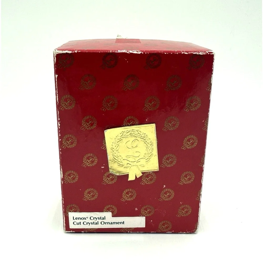 Rare 1970's Lenox Crystal Cut Lead Crystal Ornament In Original‎ Box Read Chip